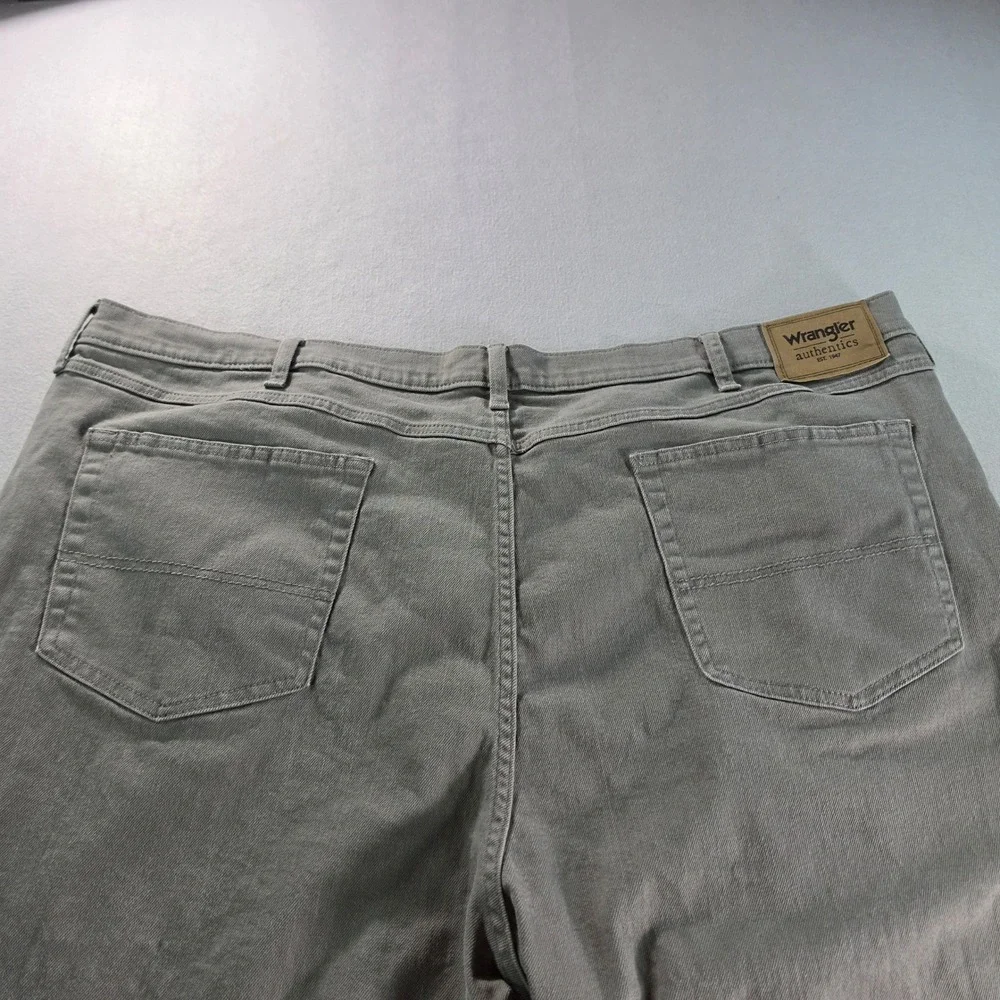 Wrangler Authentics Mens Straight Leg Pants Sage Gray Casual Utility 44x30